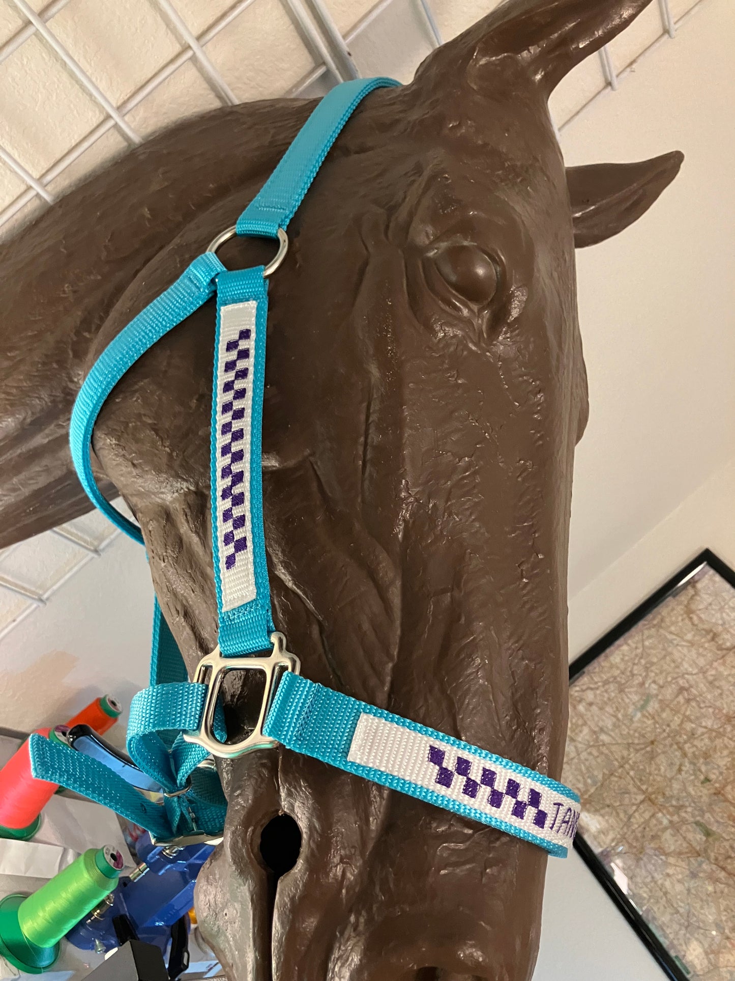 Checkered Horse Halter