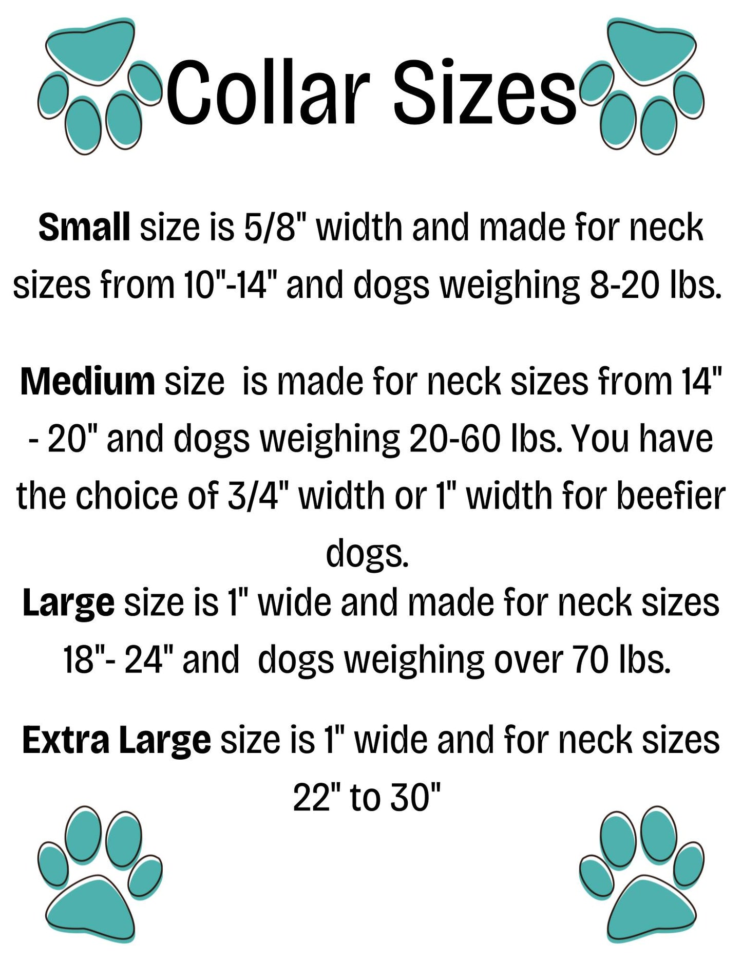 Nylon Plain Flat dog collar, multiple sizes, Simple durable collar