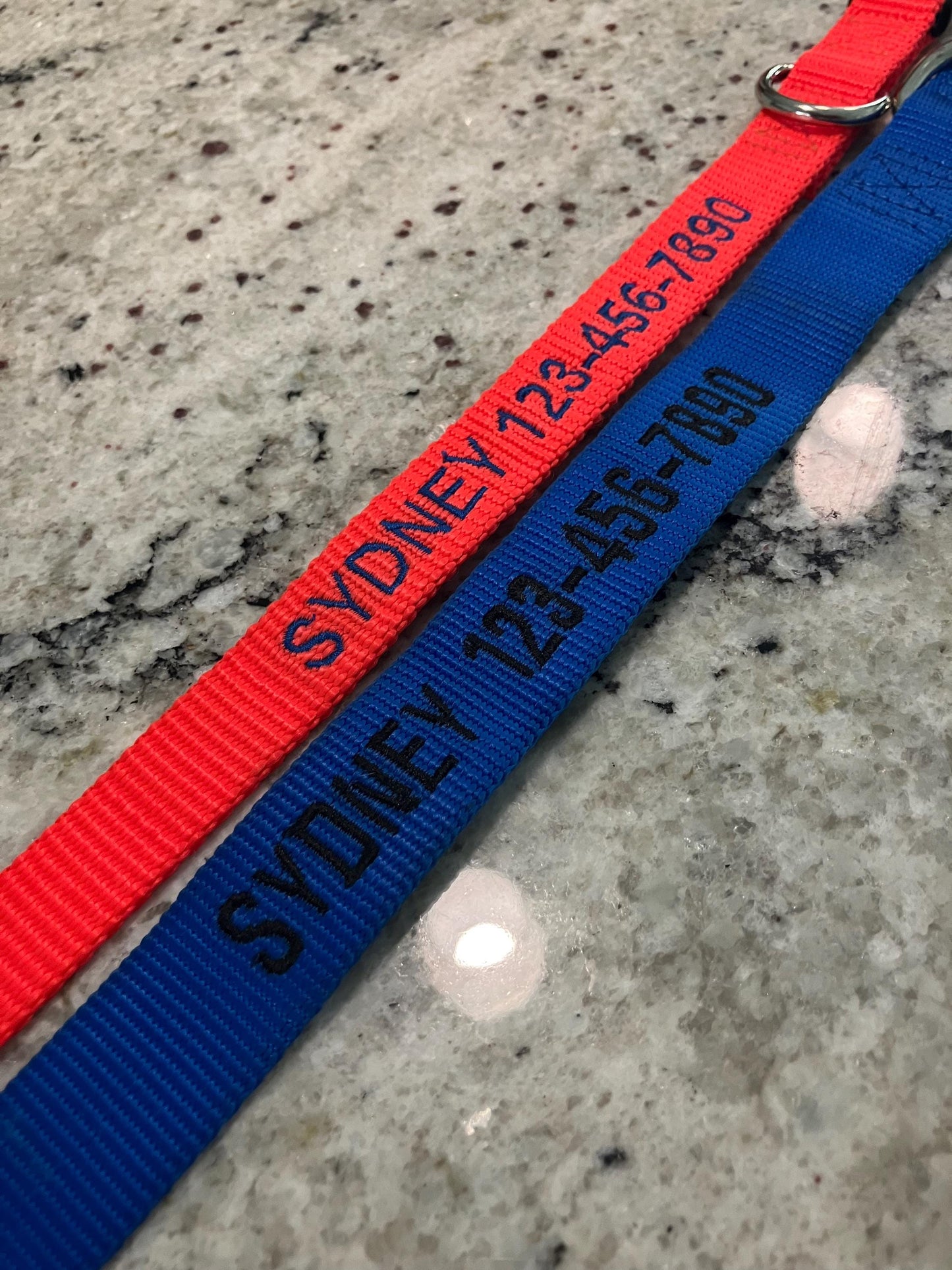 Custom embroidered dog collar, personalized pet neckwear multiple sizes, multiple colors, name and number