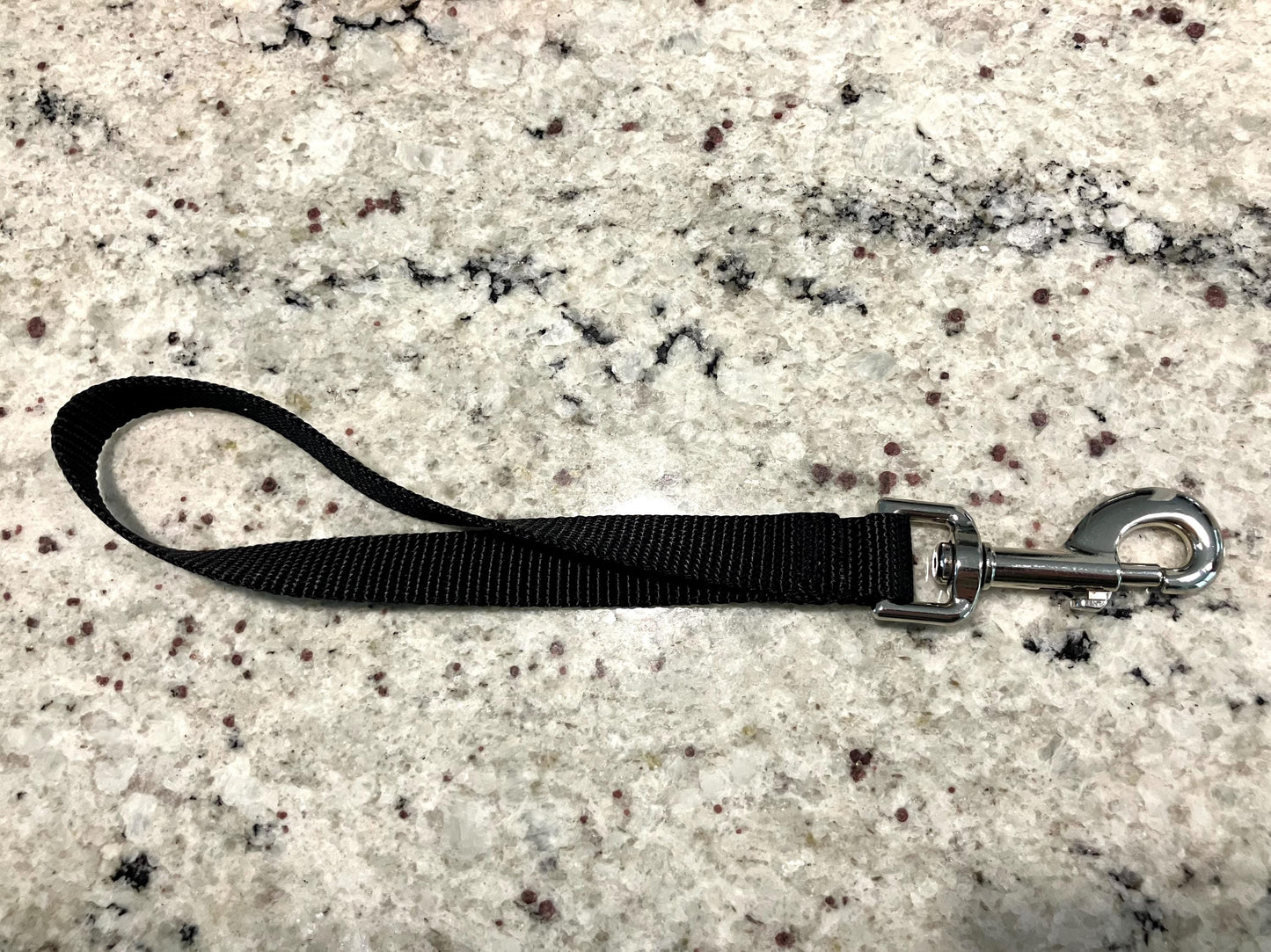 12" tab leash handle, 1" width heavy duty nylon, dog training tab leash