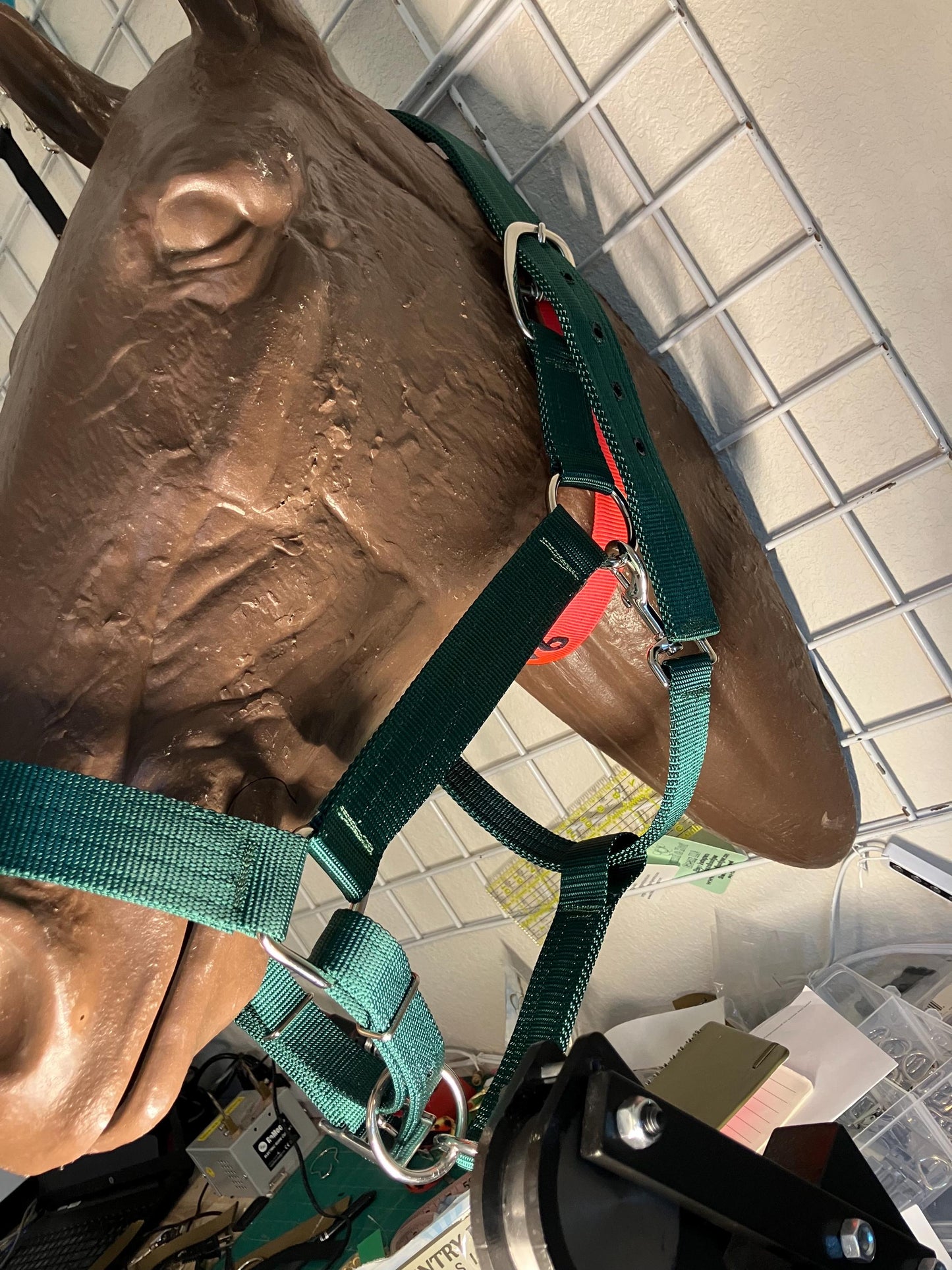 Draft horse 1.5” width halter Custom sewn by your specs, triple stitched triple ply with sewing throughout webbing for strength