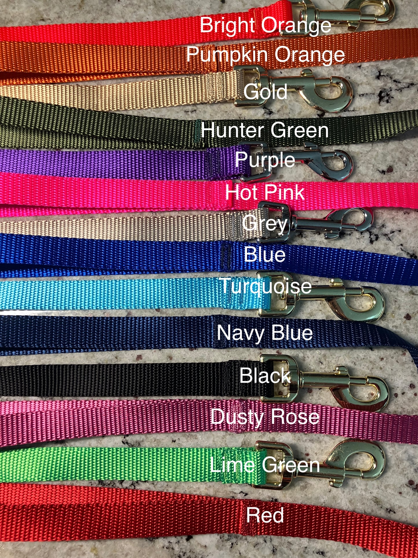 5/8" solid Color Leash