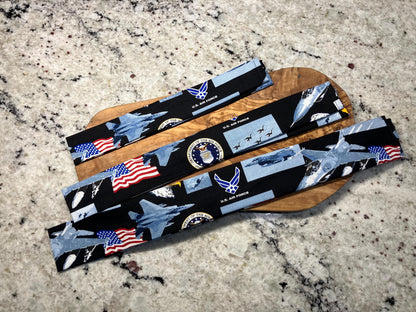 US Air Force dog Collar Cover, military dog scrunchie, handmade in USA, dog collar accessories, pet neckwear