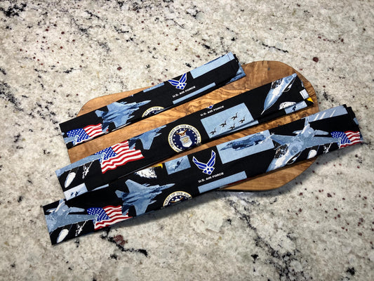 US Air Force dog Collar Cover, military dog scrunchie, handmade in USA, dog collar accessories, pet neckwear